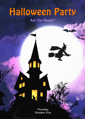  Haunted House Scary Halloween Party Card