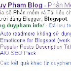 Duy Pham Blog đã có sitelink và kinh nghiệm để Blogger có sitelink