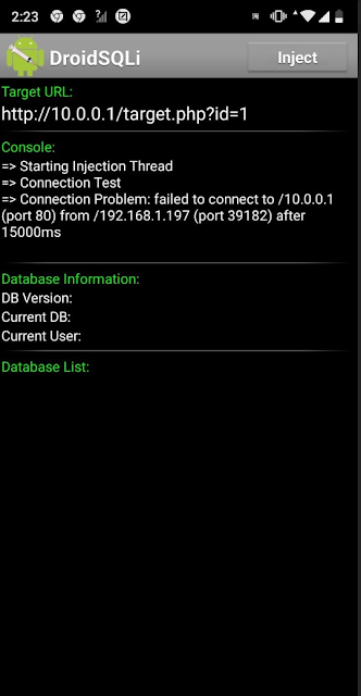 تطبيق Droid SQLi Android