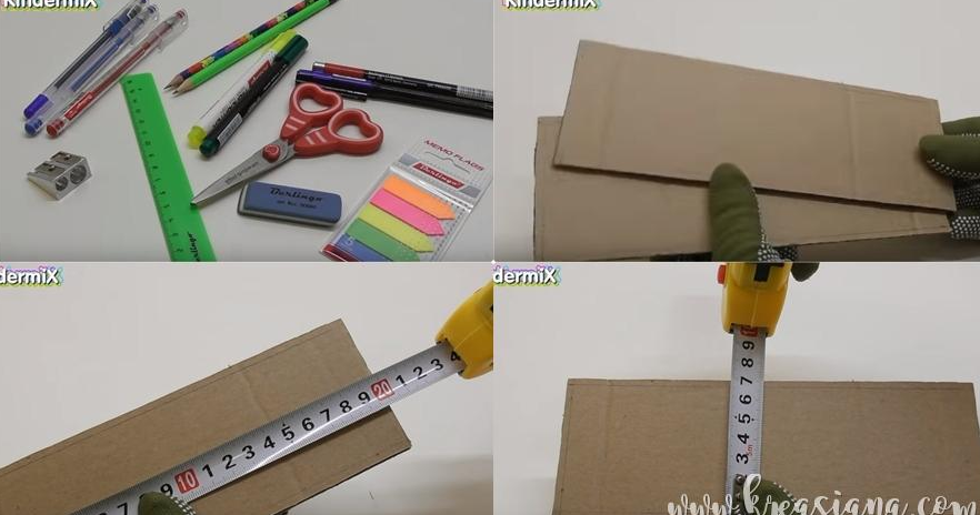 Cara Membuat Kotak Pensil Dari Kardus Bekas Beserta 