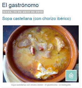 Recetas TOP10 de el gastrónomo - febrero 2016 - ÁlvaroGP - Álvaro García Receta - Sopa castellana (con chorizo ibérico)