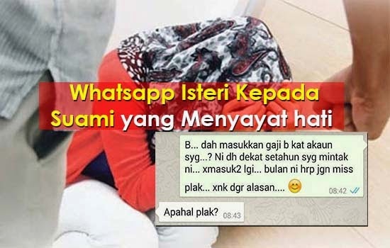  4 GAMBAR  Berbalas WhatsApp  Suami Isteri Yang Pastinya 