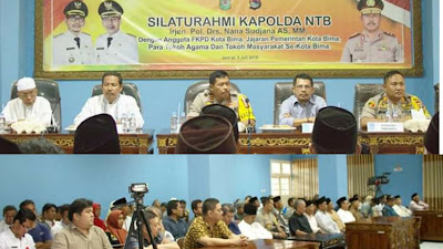 Kapolda NTB Silaturrahim dengan Anggota FKPD dan Elemen Masyarakat Kota Bima