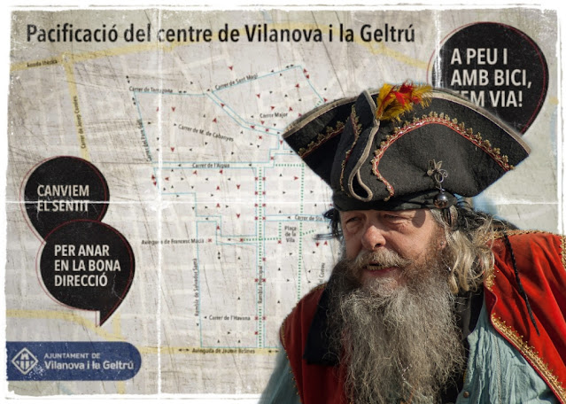 Un pirata troba un tresor seguint el nou mapa de la pacificació del trànsit de Vilanova i la Geltrú