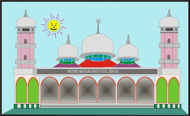 21 Gambar  Kartun  Masjid  Cantik Dan Lucu Terbaru