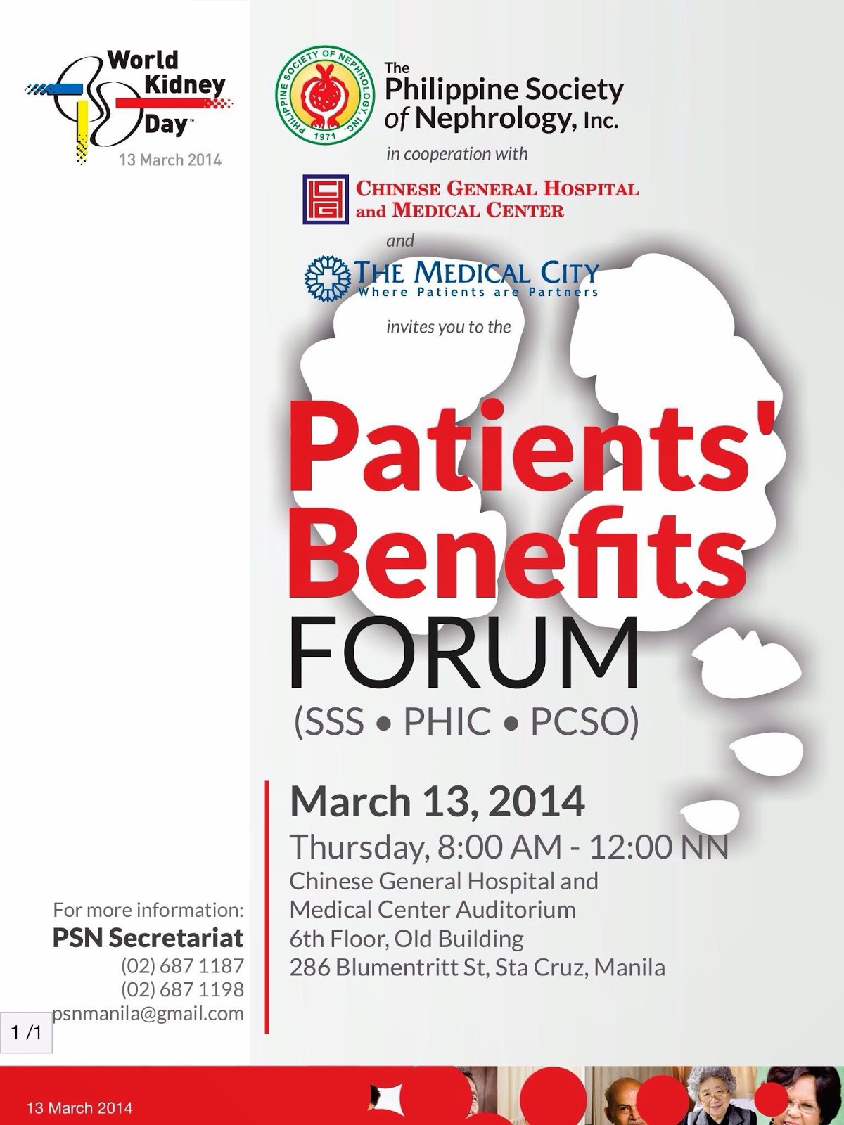 Patients Benefits Forum (SSS . PHIC . PCSO)