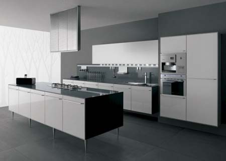 Kitchen Design Gallery: Black And White Kitchen Design