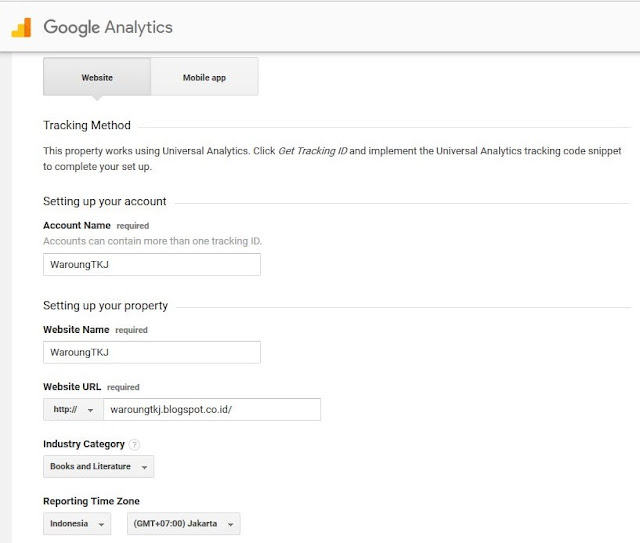 Cara Mendaftar Dan Memasang Google  Analytics Di Blog