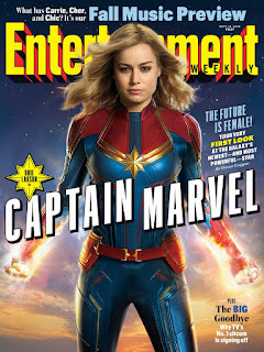 Brie Larson como "Captain Marvel" en la portada de la Entertainment Weekly.