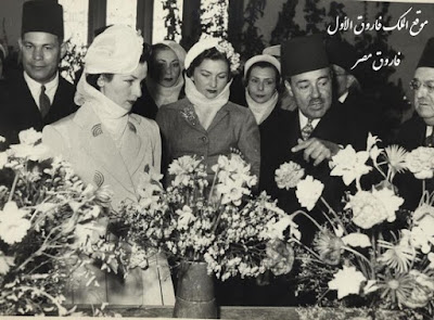 Princess Fawzia and her sister Faika Fouad inaugurating Flowers show  in 1940s 