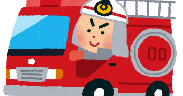 消防車に乗った消防士のイラスト かわいいフリー素材集 いらすとや