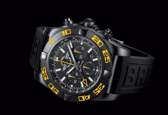 Revise la réplica del reloj Breitling Chronomat 44 Breitling Jet Team American Tour de esfera negra