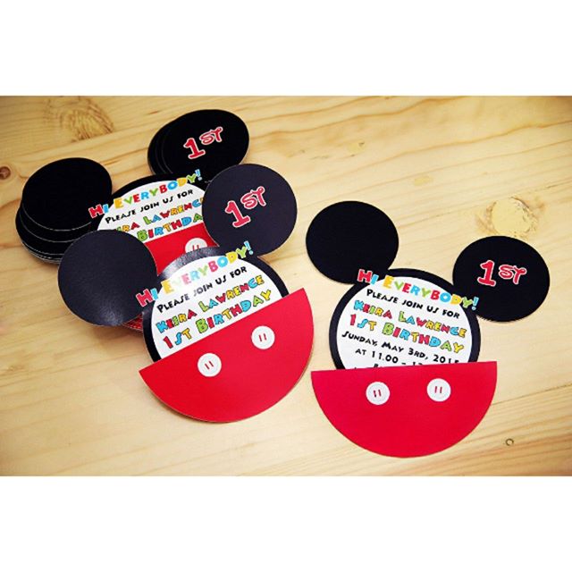Kartu Undangan  Ulang  Tahun  Anak Mickey  Mouse 