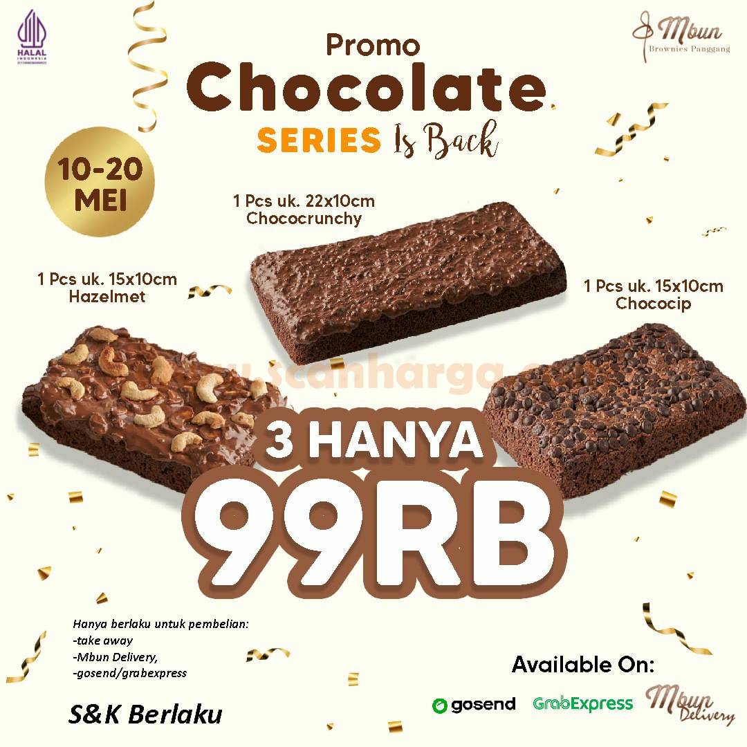 Promo MBUN Brownies Panggang Chocolate Series - Beli 3 Hanya 99RB