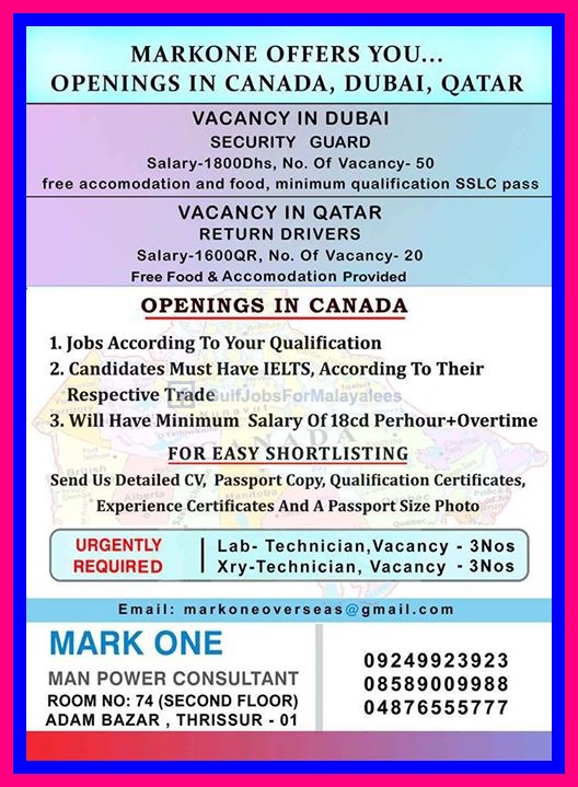 Openings In Canada, Dubai & Qatar