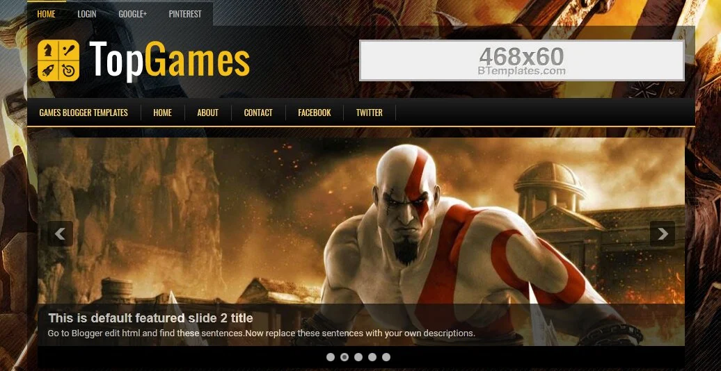 Top Games Blogger Template