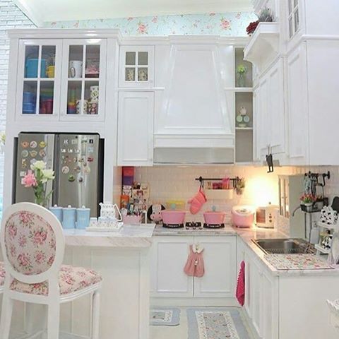  Dapur Dengan khitchen Set Shabby Chic Rumah Shabby 