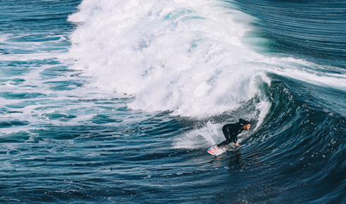 Santa Cruz Surfers Surfing