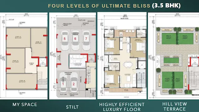 m3m antalya hills 3.5 BHK Floor Plan