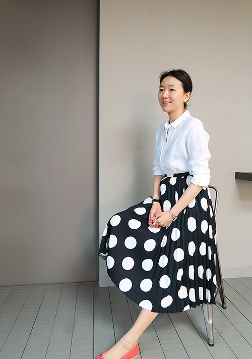  Big Polka Dot Maxi Skirt