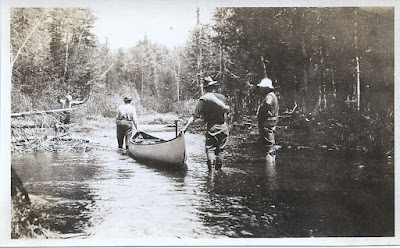 Group with Canoe