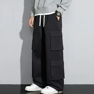 Wide Leg Utility Trousers