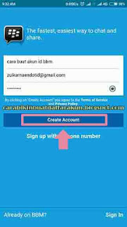 cara buat akun bbm di android