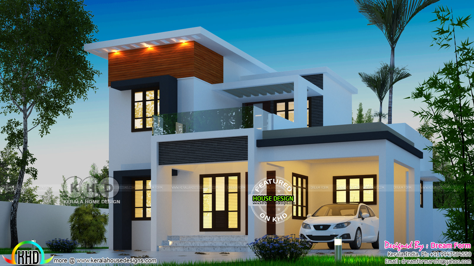  4  bedroom  modern beautiful  home  architecture 1628 sq ft 