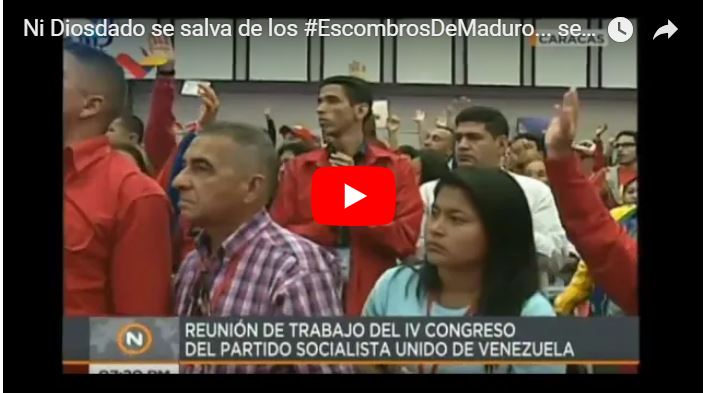 Diosdado se queda sin luz al momento de nombrar por dedo a Nicolás Maduro como presidente del PSUV