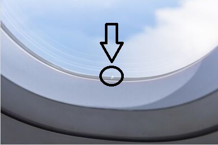 Small hole in flight window, small hole in aircraft window, Why is there a small hole in airplane windows? Small hole in airplane window, reasons behind