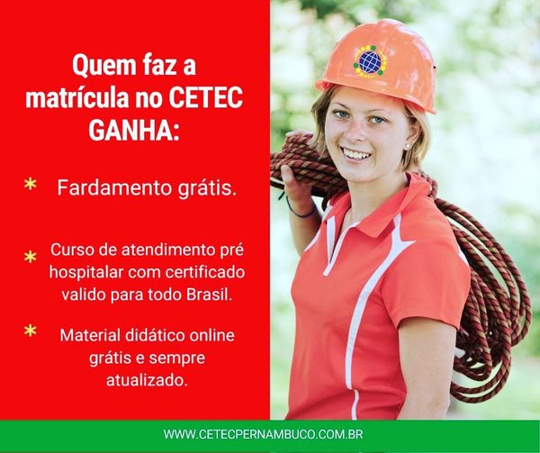 QUEM FAZ A MATRÍCULA NO CETEC "GANHA" VEM SER CETEC 