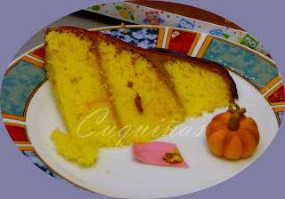 Corte tarta de calabaza