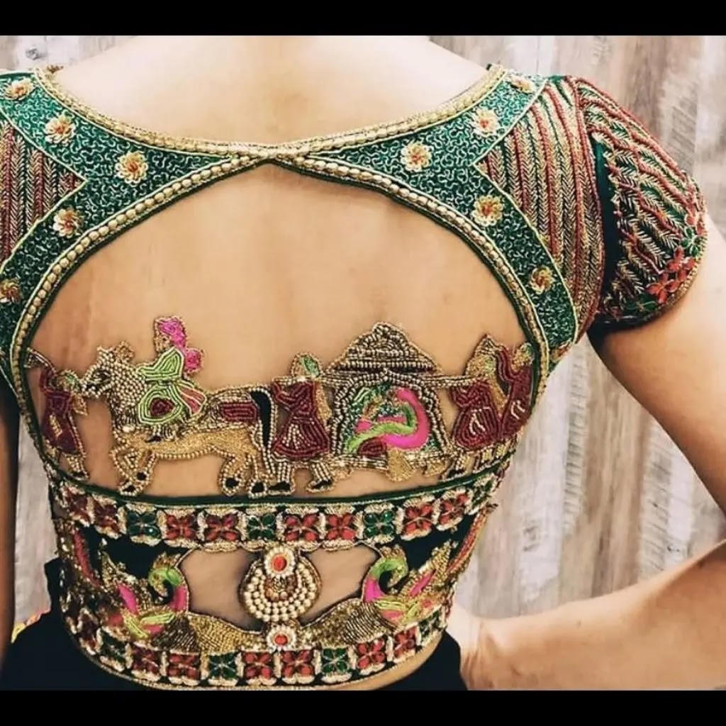 Bridal Back Blouse Design