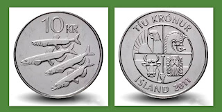 I7 ICELAND 10 KRONUR COIN UNC (1996-2006) 