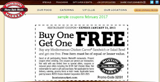 free Boston Market coupons february 2017