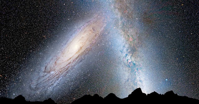 Image result for ANDROMEDA AND MILKY WAY GALAXIES ARE ALREADY TOUCHING, MIGHT COLLIDE SOONER THAN WE THINK