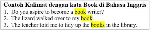 25 contoh kalimat dengan kata book di bahasa Inggris