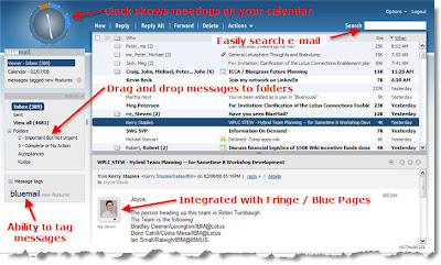 prototype for accessing lotus notes through a gmail-like interface