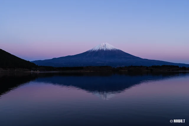 2017年元日の夕景富士～田貫湖