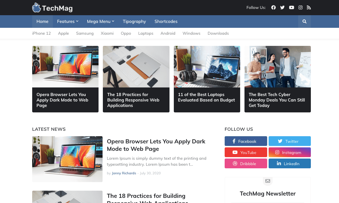 TechMag v1.0 - Professional Responsive Blogger Template