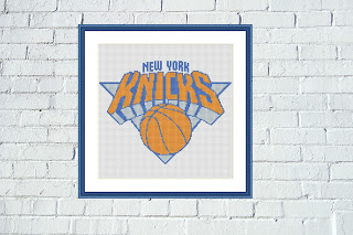 New York Knicks cross stitch pattern - Tango Stitch