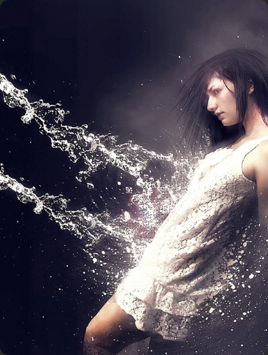 Hasil Percikan AIr dengan Photoshop
