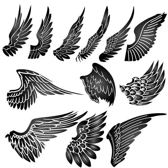By the way the tattoos are all black and the wings look like the one in