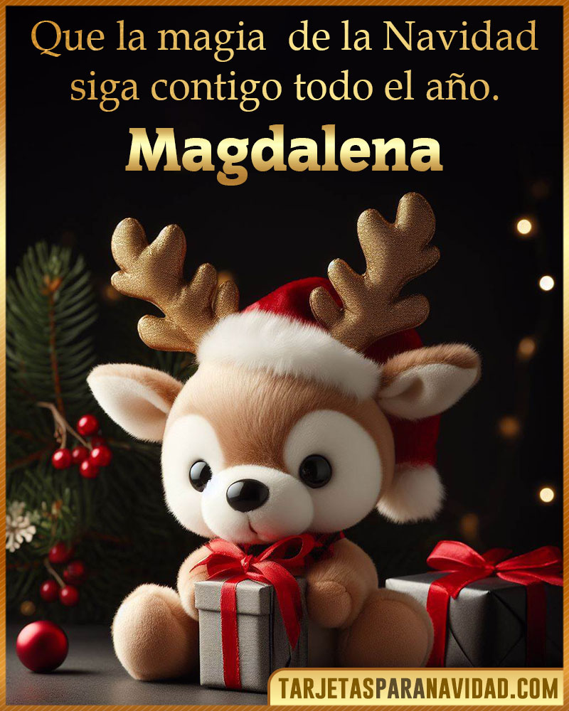 Felicitaciones de Navidad originales para Magdalena