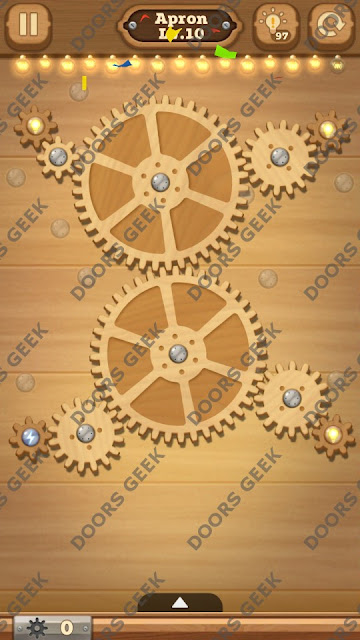 Fix it: Gear Puzzle [Apron] Level 10 Solution, Cheats, Walkthrough for Android, iPhone, iPad and iPod