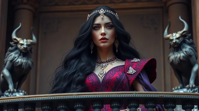 A Bad Evil Queen in the Bible AI 4K Ultra HD images