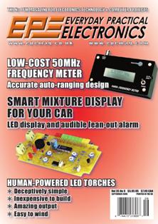 EPE Everyday Practical Electronics - September 2006 | ISSN 0262-3617 | TRUE PDF | Mensile | Professionisti | Elettronica | Tecnologia
Everyday Practical Electronics is a UK published magazine that is available in print or downloadable format.
Practical Electronics was a UK published magazine, founded in 1964, as a constructors' magazine for the electronics enthusiast. In 1971 a novice-level magazine, Everyday Electronics, was begun by the same publisher. Until 1977, both titles had the same production and editorial team.
In 1986, both titles were sold by their owner, IPC Magazines, to independent publishers and the editorial teams remained separate.
By the early 1990s, the title experienced a marked decline in market share and, in 1992, it was purchased by Wimborne Publishing Ltd. which was, at that time, the publisher of the rival, novice-level Everyday Electronics. The two magazines were merged to form Everyday with Practical Electronics (EPE) - the «with» in the title being dropped from the November 1995 issue. In February 1999, the publisher acquired the former rival, Electronics Today International, and merged it into EPE.