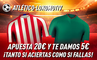 sportium promo champions Atletico vs Lokomotiv 11 diciembre 2019