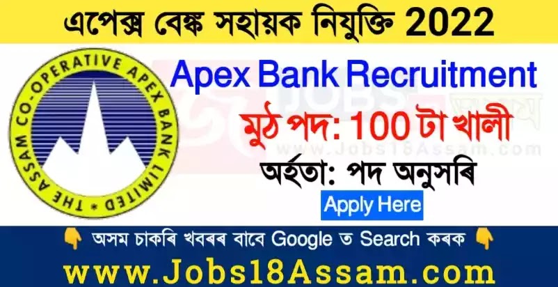 Apex Bank Recruitment 2022 – Apply Online for 100 Assistant Vacancy