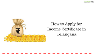 Income Certificate Apply in Telangana